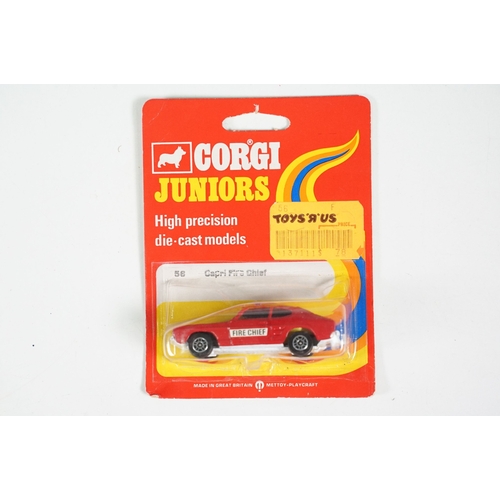 296 - Five boxed Ford related diecast models to include Corgi Juniors 56 Capri Fire Chief, Corgi 331 Ford ... 