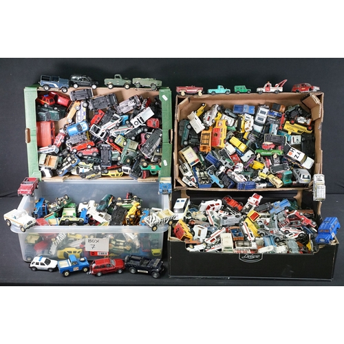 379 - Large collection of play worn diecast models from the mid 20th C to include Corgi, Britains, Dinky e... 