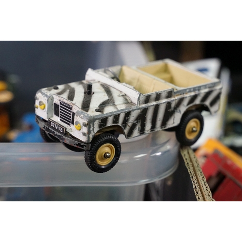 379 - Large collection of play worn diecast models from the mid 20th C to include Corgi, Britains, Dinky e... 