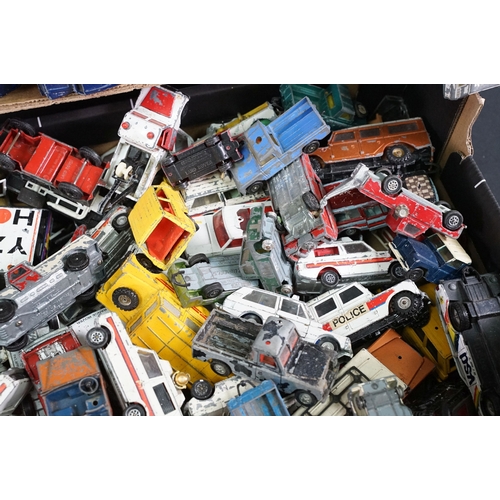379 - Large collection of play worn diecast models from the mid 20th C to include Corgi, Britains, Dinky e... 