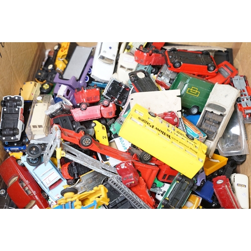 381 - Large quantity of play worn diecast & plastic models circa 1970s onwards to include Matchbox, Corgi,... 