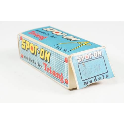 493A - Boxed Triang Spot On No 108 Triumph TR3 diecast model in blue, diecast grubby but good with windscre... 