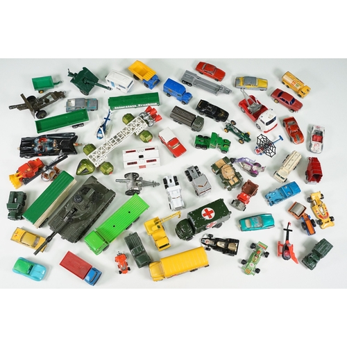 285 - Collection of mixed playworn diecast models to include Corgi Batman Batmobile, Dinky Eagle Transport... 