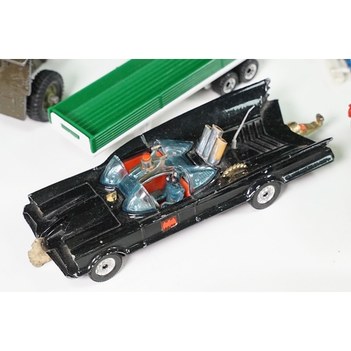 285 - Collection of mixed playworn diecast models to include Corgi Batman Batmobile, Dinky Eagle Transport... 