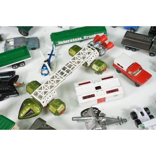 285 - Collection of mixed playworn diecast models to include Corgi Batman Batmobile, Dinky Eagle Transport... 