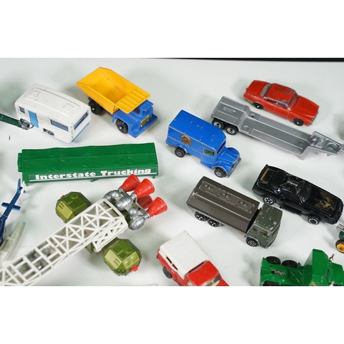 285 - Collection of mixed playworn diecast models to include Corgi Batman Batmobile, Dinky Eagle Transport... 