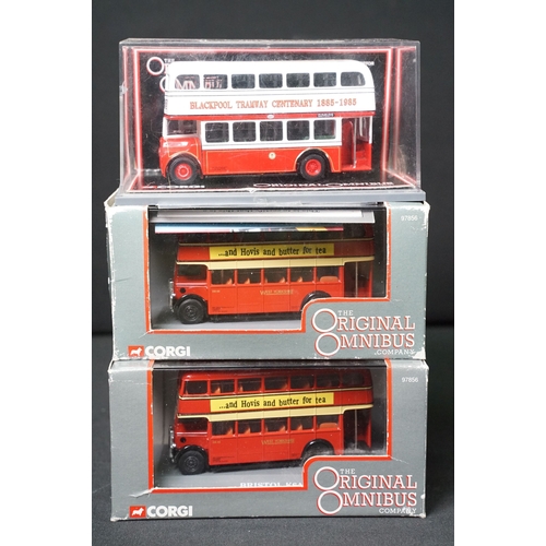 290 - 16 Boxed / cased Corgi Original Omnibus diecast model buses including Limited Edition examples, all ... 