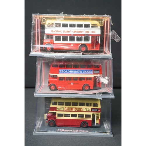 290 - 16 Boxed / cased Corgi Original Omnibus diecast model buses including Limited Edition examples, all ... 