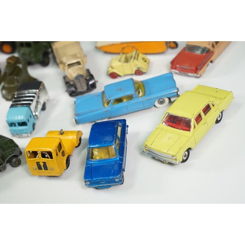291 - Around 30 Mid 20th C onwards playworn diecast models to include Dinky, Corgi, Budgie Toys, Astra, Ma... 