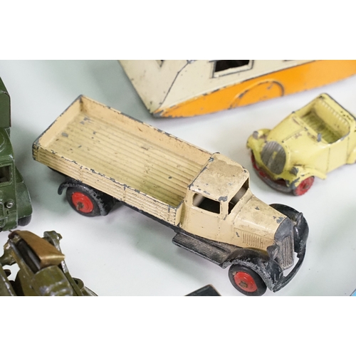 291 - Around 30 Mid 20th C onwards playworn diecast models to include Dinky, Corgi, Budgie Toys, Astra, Ma... 