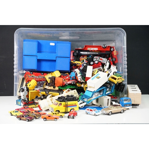 295 - Large collection of playworn diecast models to include Matchbox Superfast, Majorette, Matchbox Super... 