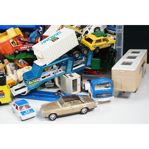 295 - Large collection of playworn diecast models to include Matchbox Superfast, Majorette, Matchbox Super... 