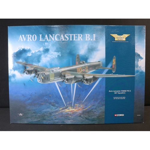 353 - Boxed 1/72 Corgi Aviation Archive AA32601 Avro Lancaster R5868/'PO-S 467 Squadron diecast model, die... 