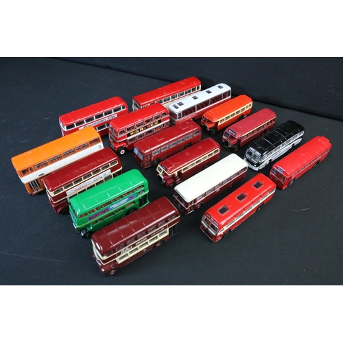 361 - 17 Boxed diecast model buses to include Britbus, Corgi, Souvenir example etc plus 18 x unboxed dieca... 