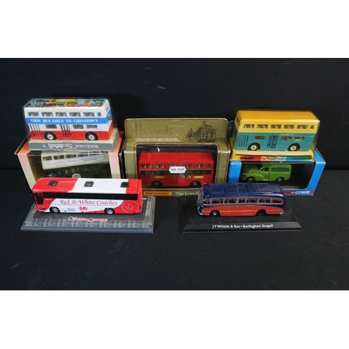 361 - 17 Boxed diecast model buses to include Britbus, Corgi, Souvenir example etc plus 18 x unboxed dieca... 