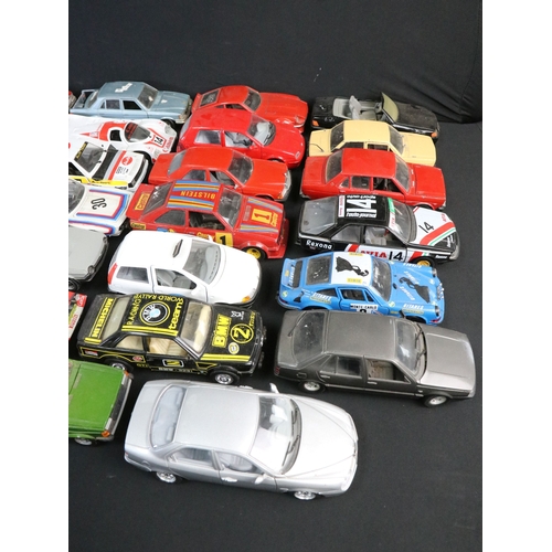 371 - Around 55 large scale diecast models to include Polistil, Mattel Hot Wheels, Corgi, and Burago, main... 