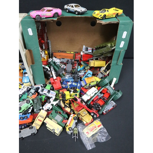 408 - Collection of play worn diecast models from the mid 20th C onwards to include many Matchbox examples... 