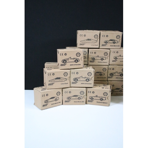 307A - 30 Boxed Shell James Bond 007 diecast models to include BMW Z3 Roadster, Aston Martin DB5, Sunbeam A... 