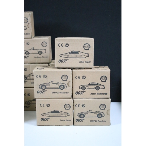 307A - 30 Boxed Shell James Bond 007 diecast models to include BMW Z3 Roadster, Aston Martin DB5, Sunbeam A... 