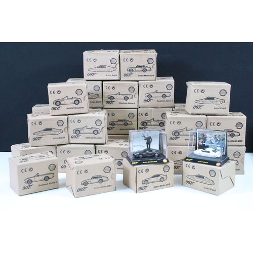 307A - 30 Boxed Shell James Bond 007 diecast models to include BMW Z3 Roadster, Aston Martin DB5, Sunbeam A... 