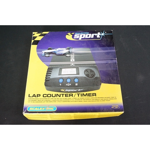 590 - Collection of boxed Scalextric items to include Scalextric Sport Le Mans 24hr, Scalextric Sport John... 