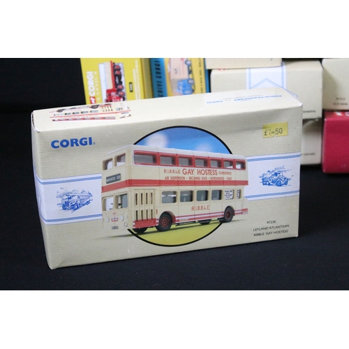 321 - 36 Boxed Corgi diecast models to include Public Transport, Commercials, Chipperfield Circus, Golden ... 