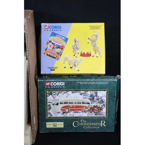 321 - 36 Boxed Corgi diecast models to include Public Transport, Commercials, Chipperfield Circus, Golden ... 