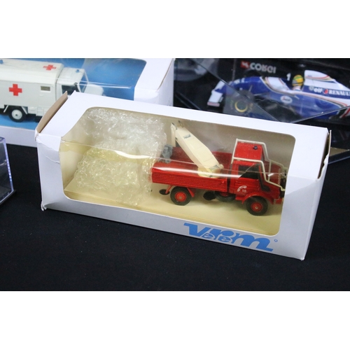 329 - Around 40 boxed / cased / carded diecast models to include Verem, Corgi, Siku, Vitesse, Elicor, Atla... 