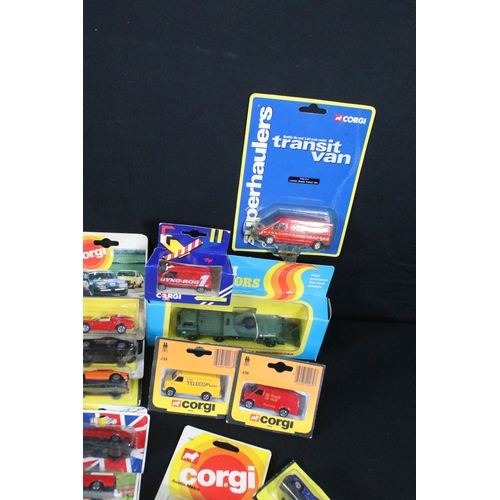 332 - 59 Carded / boxed Corgi & Corgi Junior diecast models to include 223 Safari, 113 Wild West, 105 Ford... 