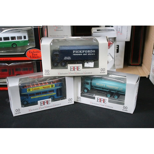 338 - 38 Boxed EFE Exclusive First Editions diecast model buses and commercials diecast models, together w... 