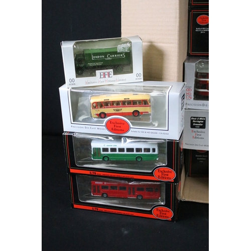 338 - 38 Boxed EFE Exclusive First Editions diecast model buses and commercials diecast models, together w... 