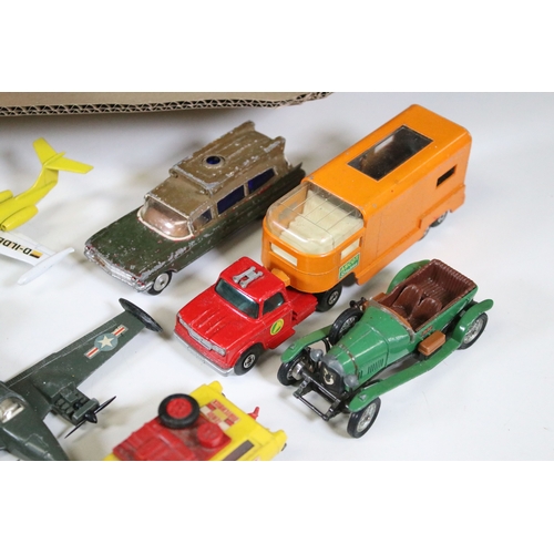 310 - Large collection of mid 20th C onwards play worn diecast models to include Corgi, Matchbox, Dinky et... 