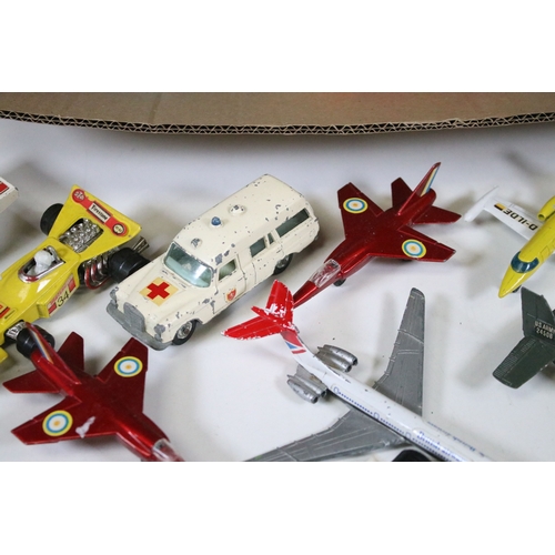 310 - Large collection of mid 20th C onwards play worn diecast models to include Corgi, Matchbox, Dinky et... 