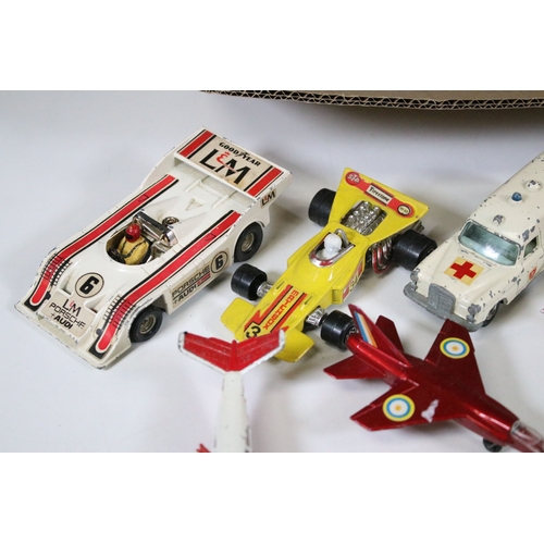 310 - Large collection of mid 20th C onwards play worn diecast models to include Corgi, Matchbox, Dinky et... 