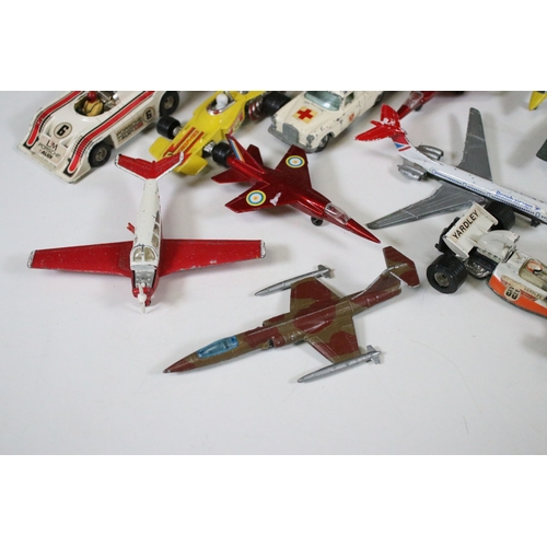 310 - Large collection of mid 20th C onwards play worn diecast models to include Corgi, Matchbox, Dinky et... 