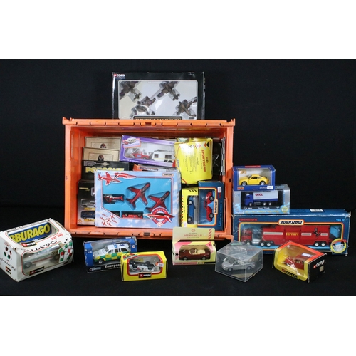 344 - Collection of 60 boxed / cased diecast models to include Corgi Fighting Machines, Matchbox Superking... 