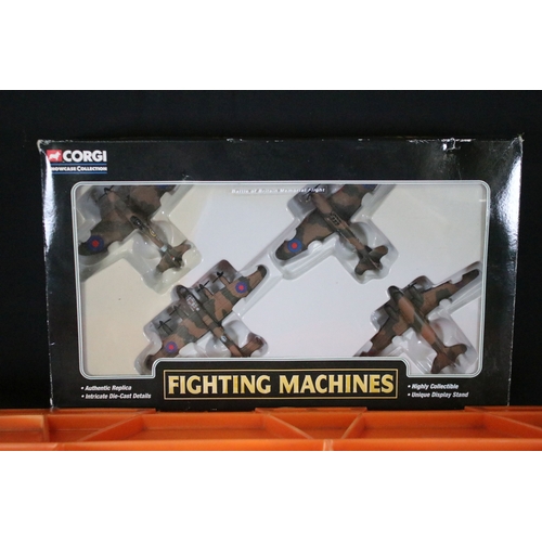 344 - Collection of 60 boxed / cased diecast models to include Corgi Fighting Machines, Matchbox Superking... 