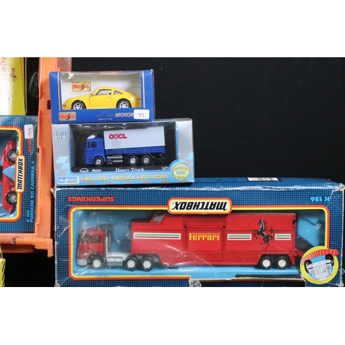 344 - Collection of 60 boxed / cased diecast models to include Corgi Fighting Machines, Matchbox Superking... 