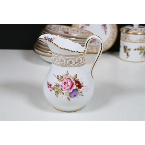 77 - Hammersley & Co part coffee set, having ten coffee cans and saucers, jug, preserve pots, decorated w... 