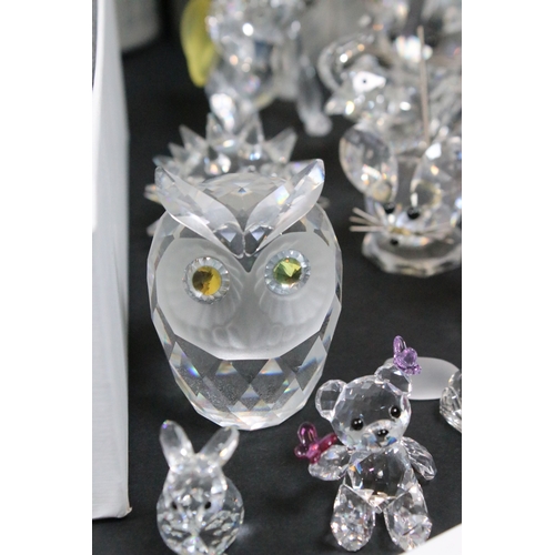 78 - Collection of Swarovski crystal animals, to comprise a duo of Foals, 7612, Turtle, 7661, Elephant, S... 
