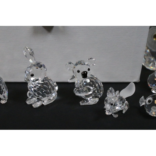 78 - Collection of Swarovski crystal animals, to comprise a duo of Foals, 7612, Turtle, 7661, Elephant, S... 