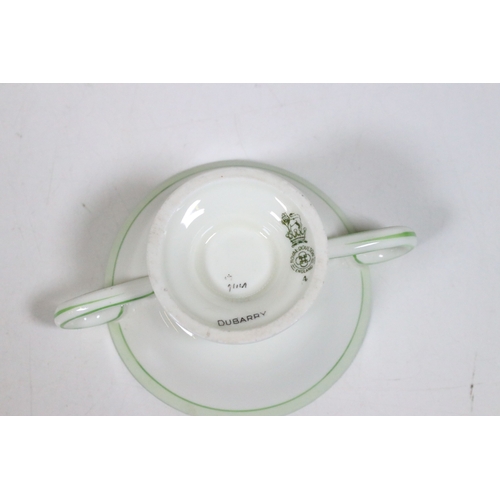 88 - Royal Doulton part coffee service, six place setting, together with Art Deco plate. Tallest measures... 
