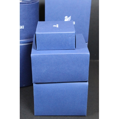 89 - Twenty-six boxed Swarovski crystal glass ornaments, to include 'Kim Tulip', 'Dino the Dinosaur', 'Ra... 