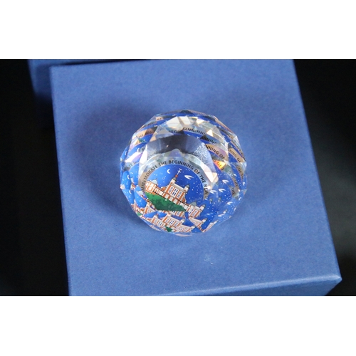 92 - Collection of Swarovski crystal, comprising primarily commemoratives and paperweights, including hea... 