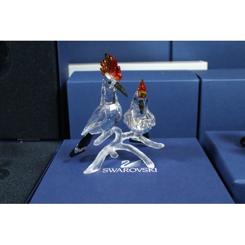 93 - Eleven boxed Swarovski crystal glass ornaments, to include ornaments from the 'Endangered Wildlife' ... 