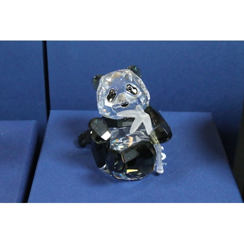 93 - Eleven boxed Swarovski crystal glass ornaments, to include ornaments from the 'Endangered Wildlife' ... 