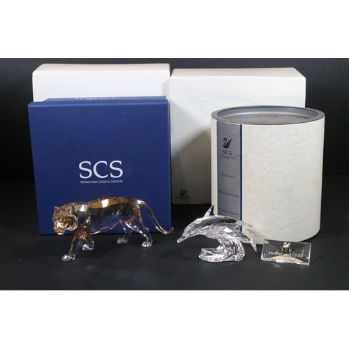 95 - Four boxed Swarovski Crystal Society ornaments, to include 'The Pegasus' 216327 and 'The Unicorn' 19... 