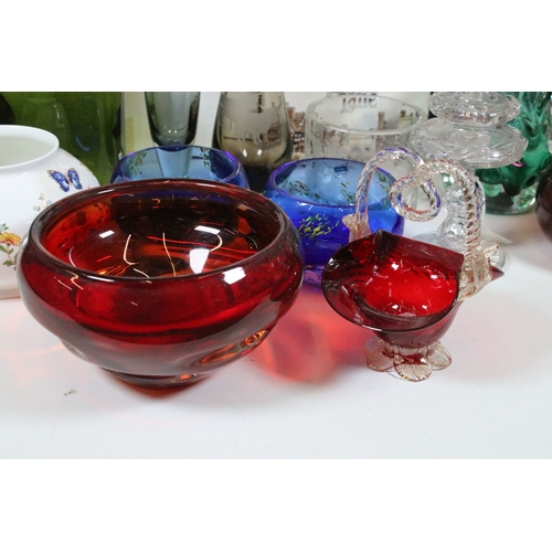 102 - Assortment of mixed ceramics, ornaments and glassware, to include five Lilliput Lane miniature model... 