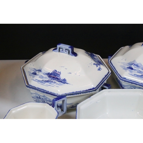 103 - Collection of Royal Doulton 'Norfolk' pattern dinnerware, to include three tureens with lids togethe... 