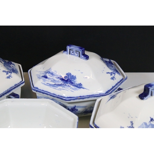103 - Collection of Royal Doulton 'Norfolk' pattern dinnerware, to include three tureens with lids togethe... 
